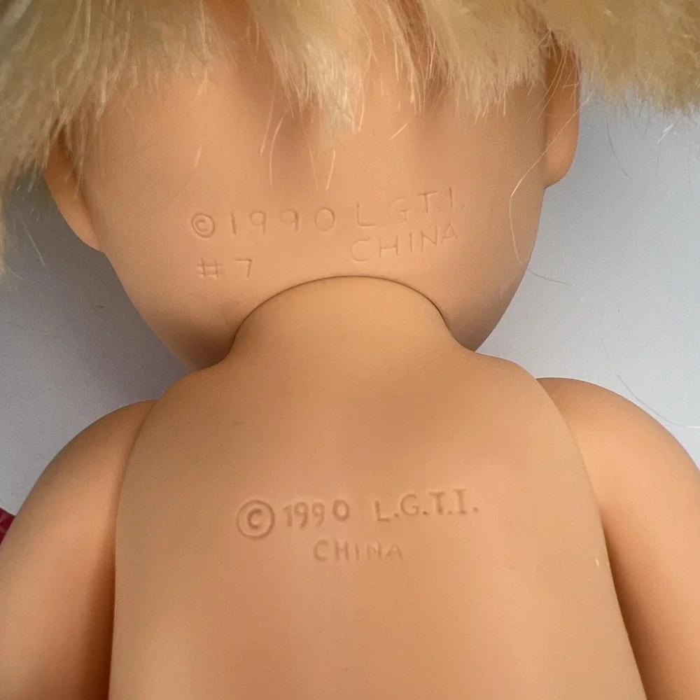Vintage 1990 Galoob Baby Face So Innocent Cynthia #7 Doll Blue Eyes Blonde Hair